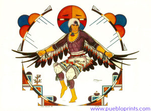 Native American art, Native American art print, SW art décor, New Mexico art, San Ildefonso Pueblo