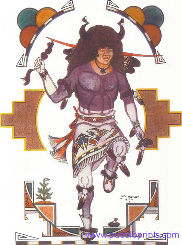 Native American Art, Southwest art décor, Pueblo Indian Dances, Buffalo Dance, San Ildefonso Pueblo