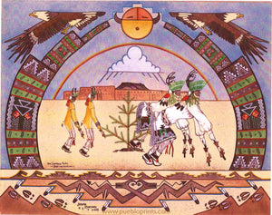 Native American Art Print, Southwest art décor, New Mexico art,  Ethnic art, Wall art, Indigenous Art