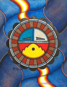 Native American Art, Sun Symbol, SW art décor, Art Prints ethnic